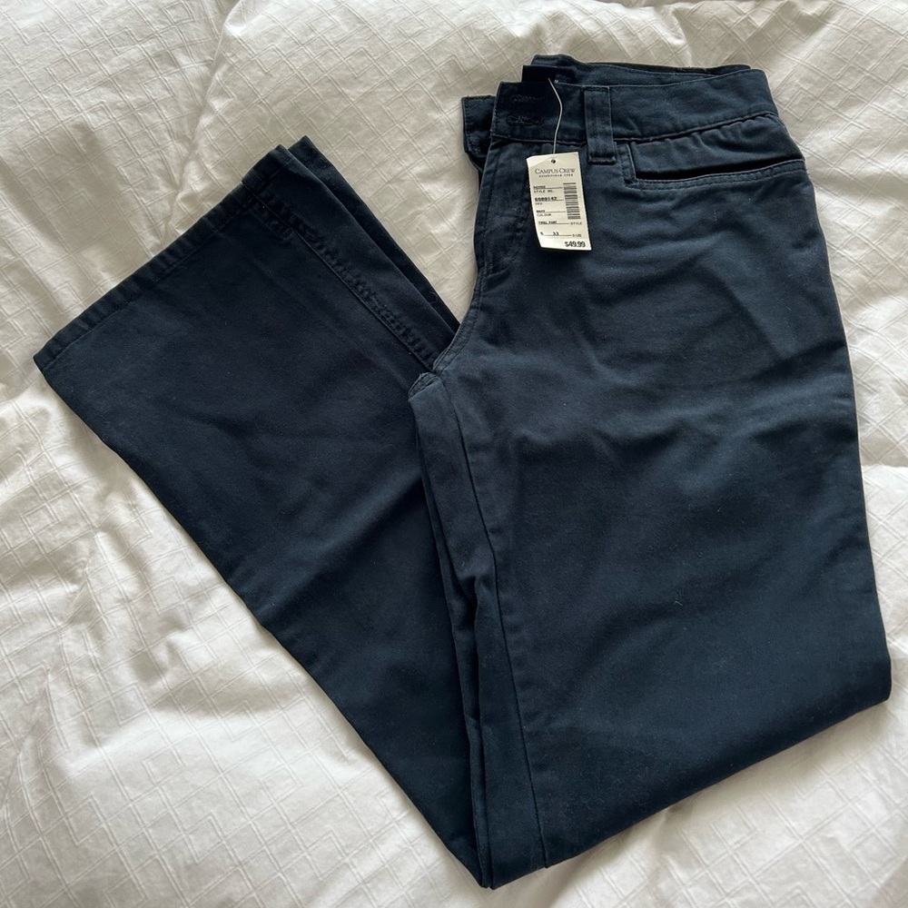 NWT Vintage Campus Crew Navy Cotton Pants
